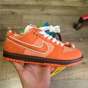 Nike Orange and White Sneakers